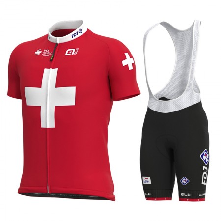 Tenue Maillot + Cuissard à Bretelles 2021 Groupama-FDJ N002